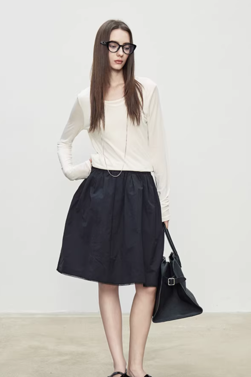 Retro Puffy Half Skirt