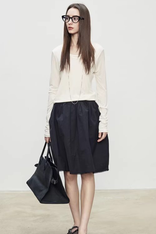 Retro Puffy Half Skirt