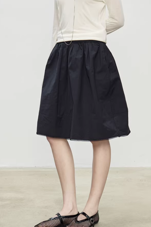 Retro Puffy Half Skirt