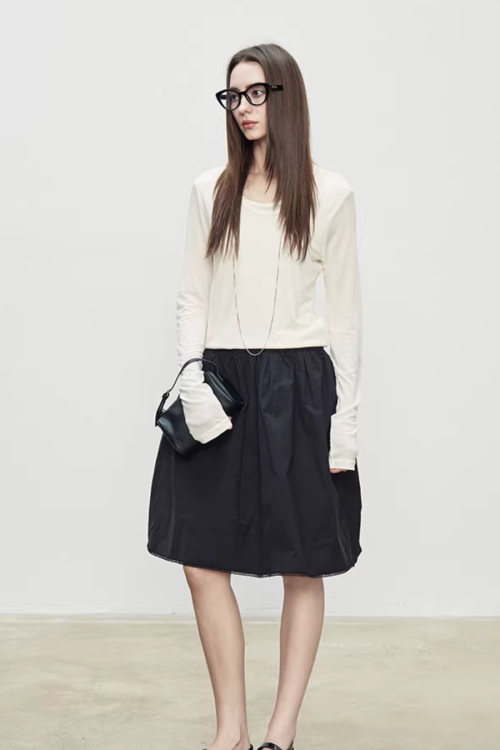 Retro Puffy Half Skirt