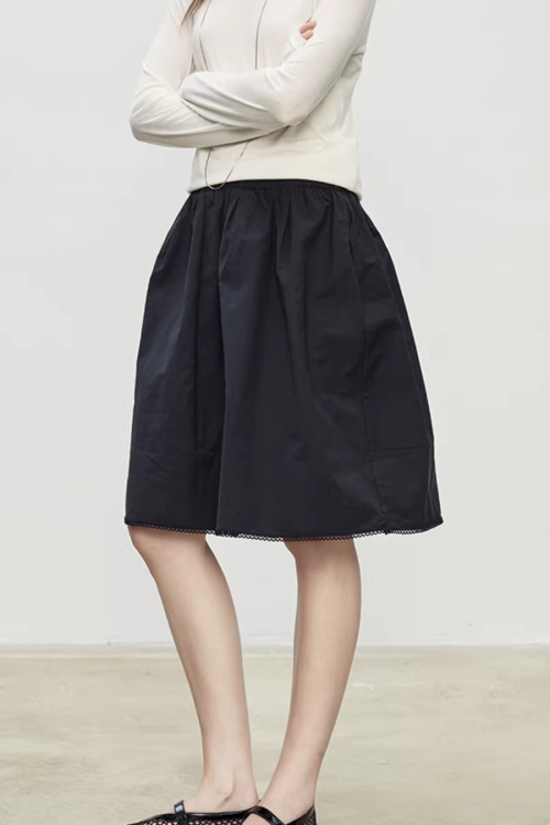 Retro Puffy Half Skirt