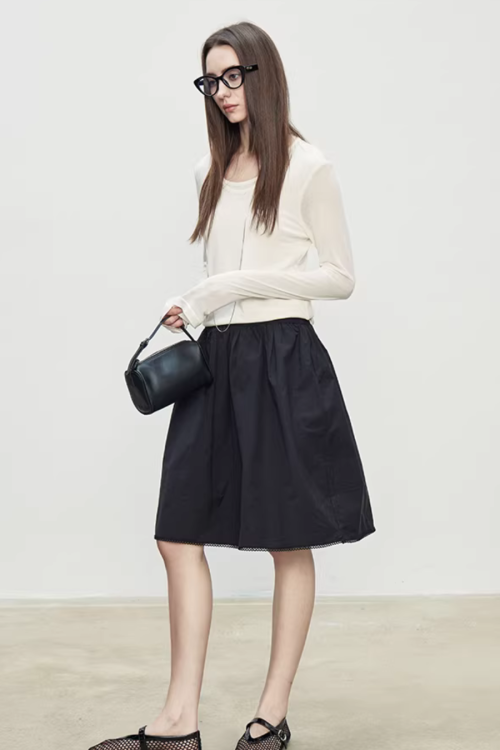 Retro Puffy Half Skirt