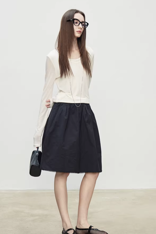 Retro Puffy Half Skirt