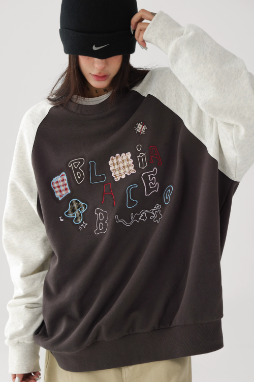 Retro Raglan Oversize Tops