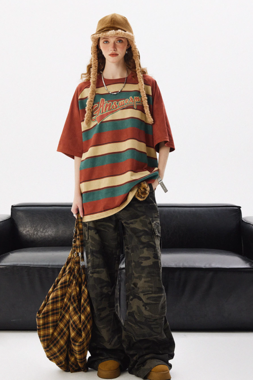 Retro Stripe Short Sleeve T-Shirt