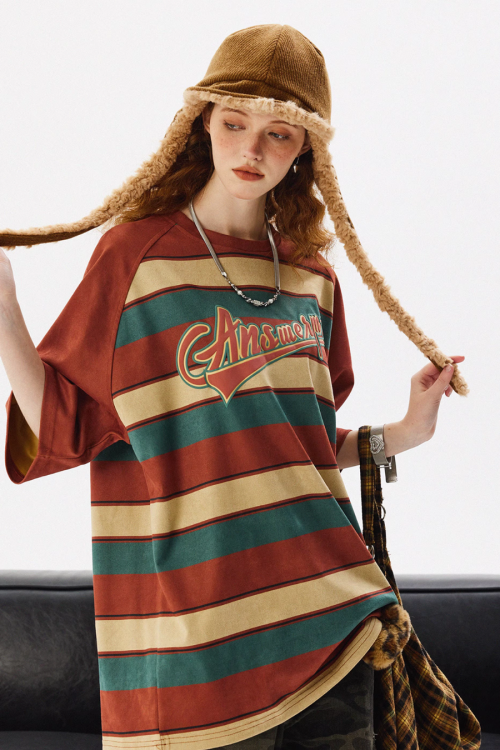 Retro Stripe Short Sleeve T-Shirt