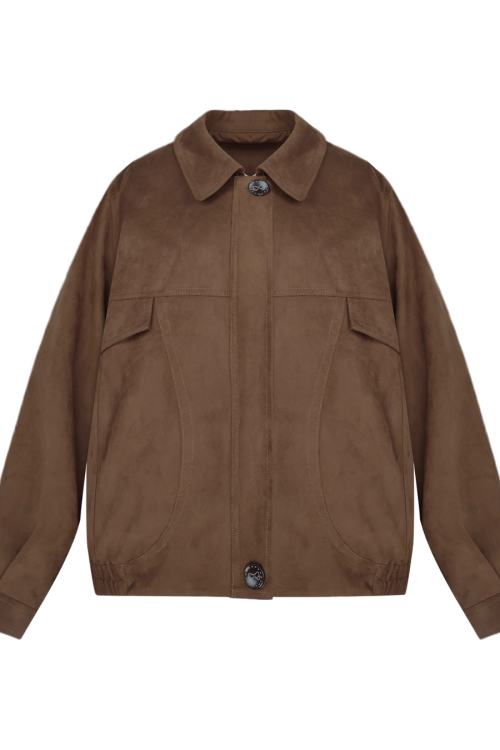 Retro Suede Jacket / Mini Tiered Skirt