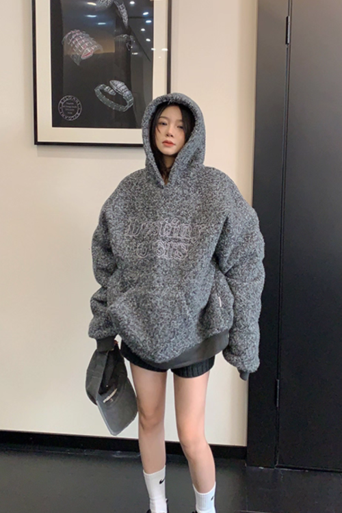 Retro Tweed Pullover Hoodie