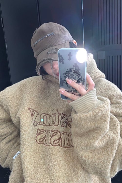 Retro Tweed Pullover Hoodie