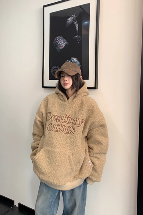 Retro Tweed Pullover Hoodie