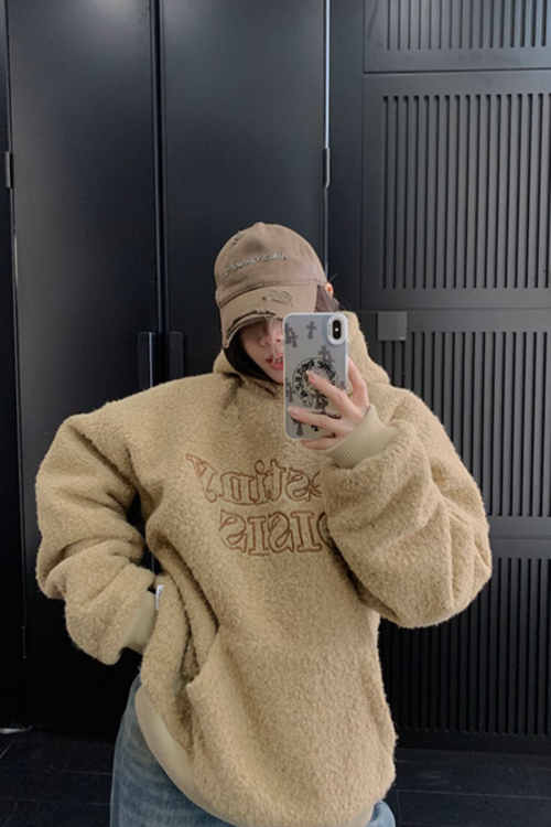 Retro Tweed Pullover Hoodie