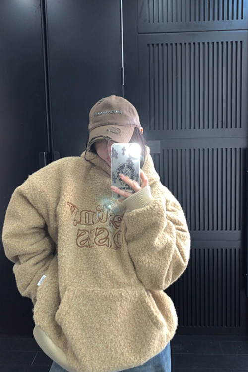 Retro Tweed Pullover Hoodie