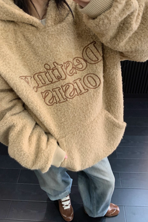 Retro Tweed Pullover Hoodie