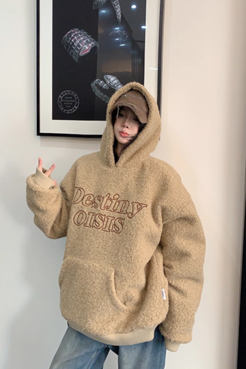 Retro Tweed Pullover Hoodie