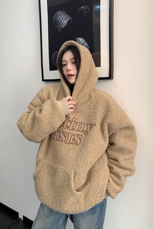 Retro Tweed Pullover Hoodie