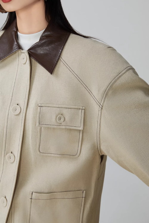 Retro Work Jacket / Wide Pants