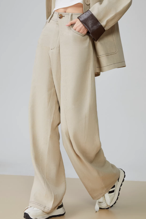 Retro Work Jacket / Wide Pants