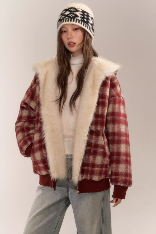 Reversible Check Fleece Jacket