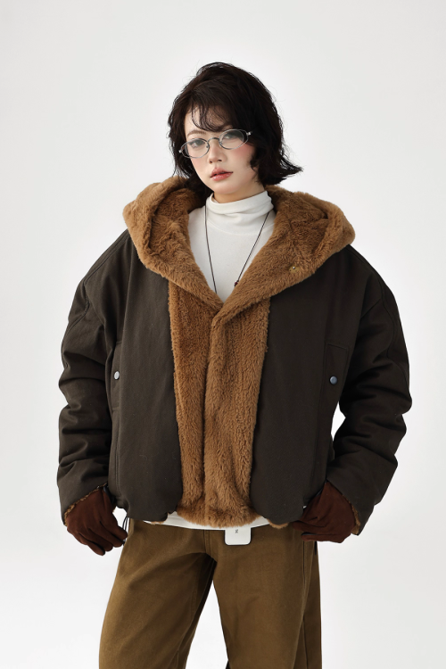 Reversible Faux Fur Blouson