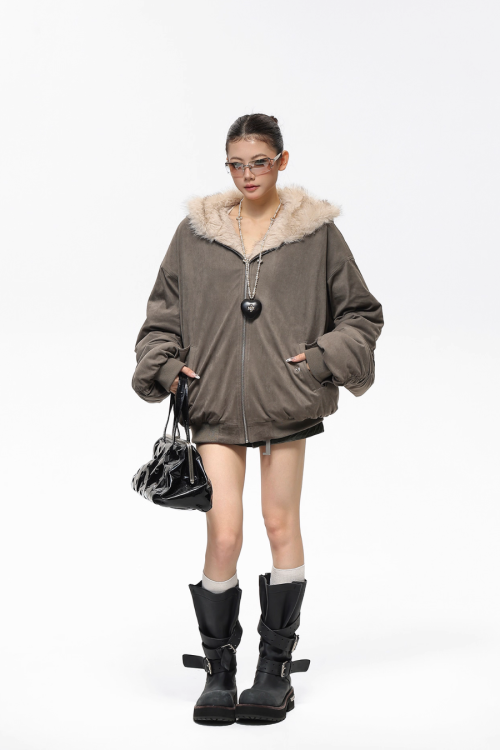 Reversible Military Fur Jacket