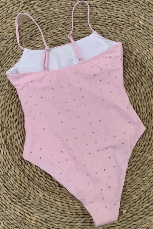 Rhinestone One Piece Swimsuit