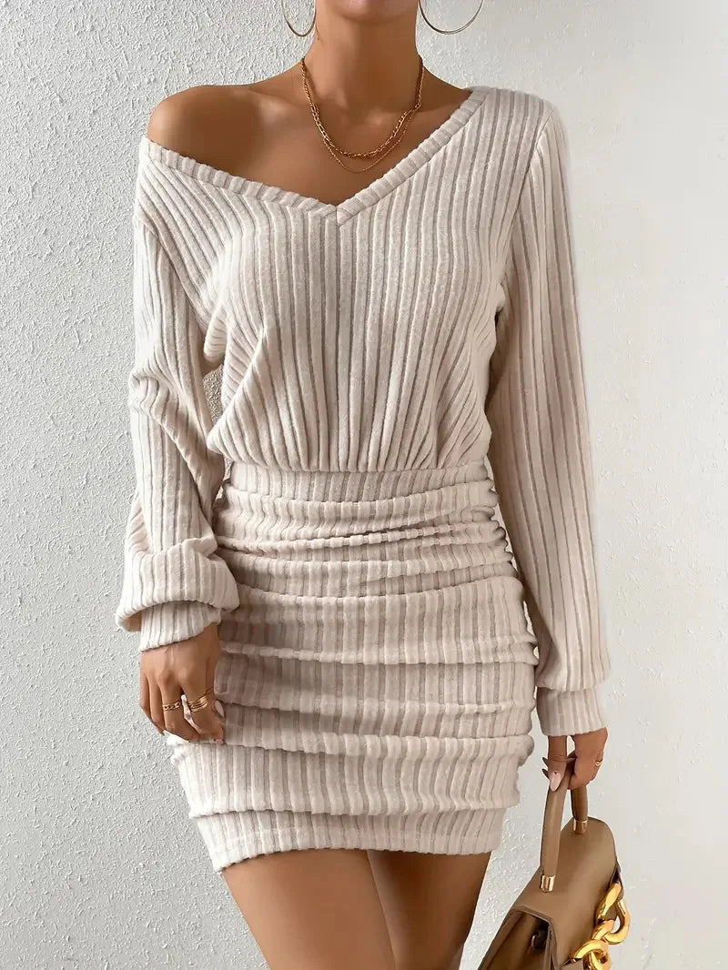 Ribbed Knit Mini Dress Ribbed Knit Mini Dress