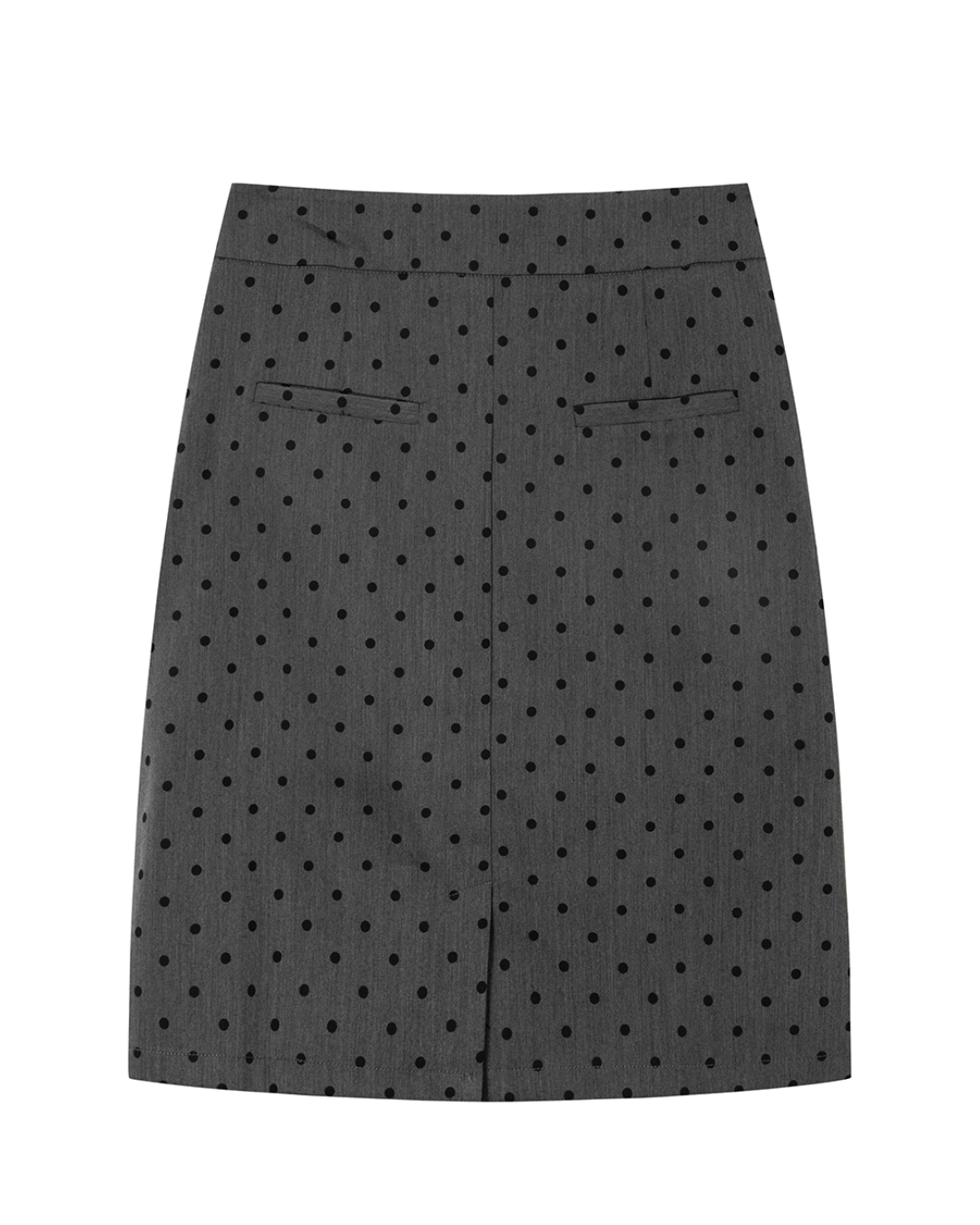 Ribbon Collar Long-Sleeve Blouse / Polka Dot Skirt Ribbon Collar Long-Sleeve Blouse / Polka Dot Skirt