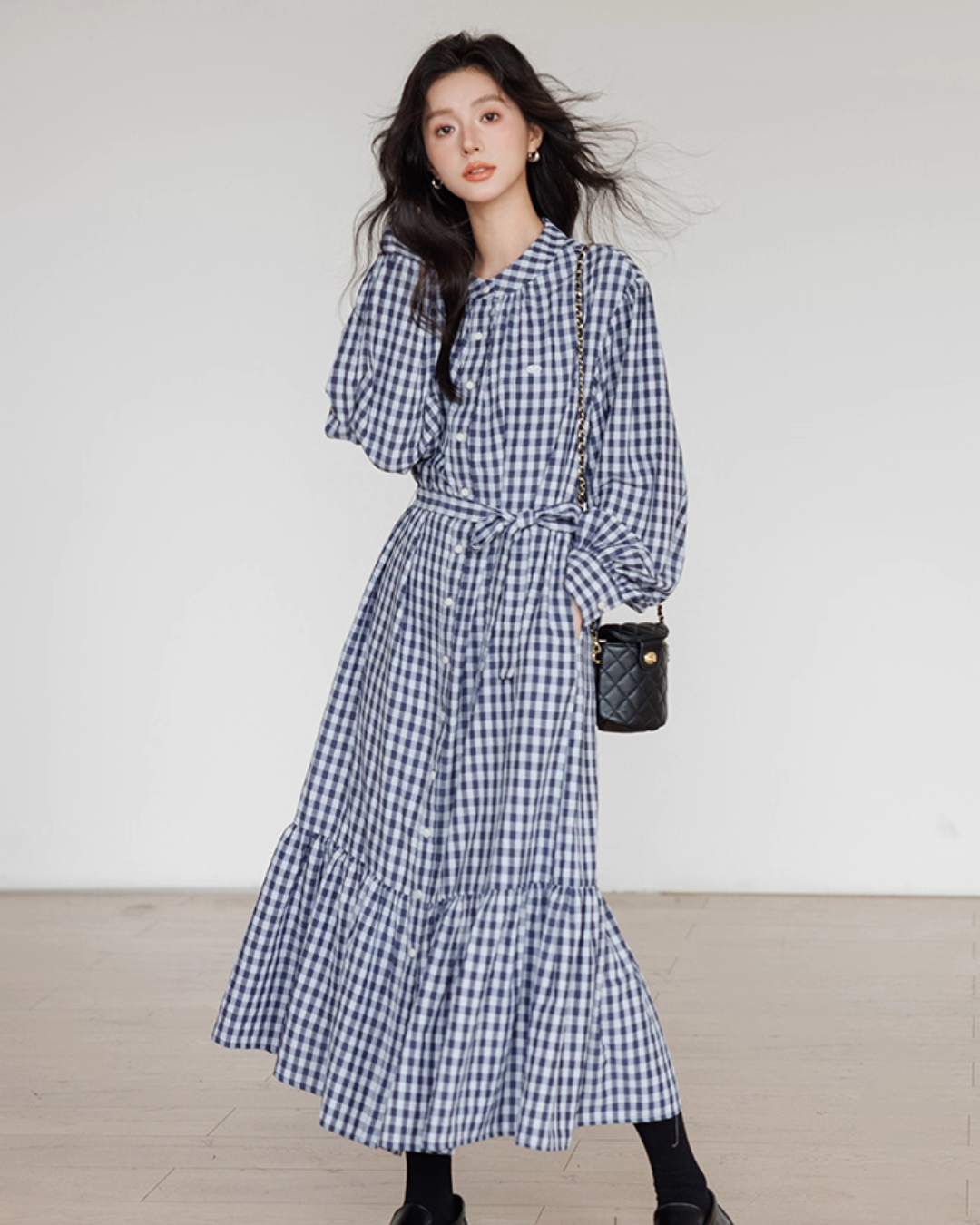 Ribbon Gingham Check Dress Ribbon Gingham Check Dress