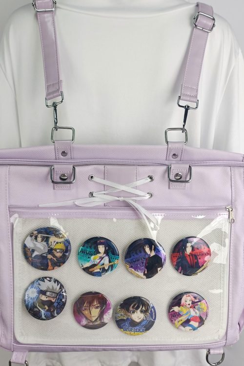 Ribbon Ita Backpack with Clear Window and Included Insert for Plushies and Pins