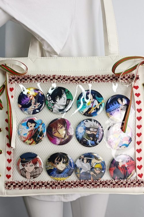 Ribbon Ita Shoulder Bag with Clear Window for Plushies and Pins