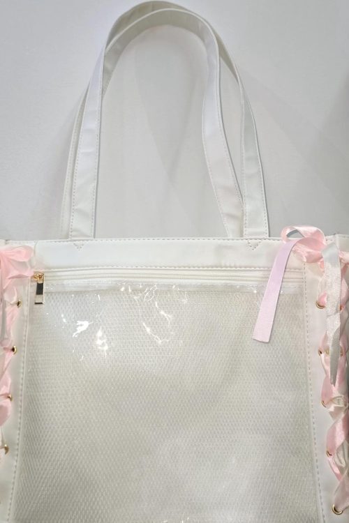 Ribbon Ita Shoulder Bag with Clear Window for Plushies and Pins