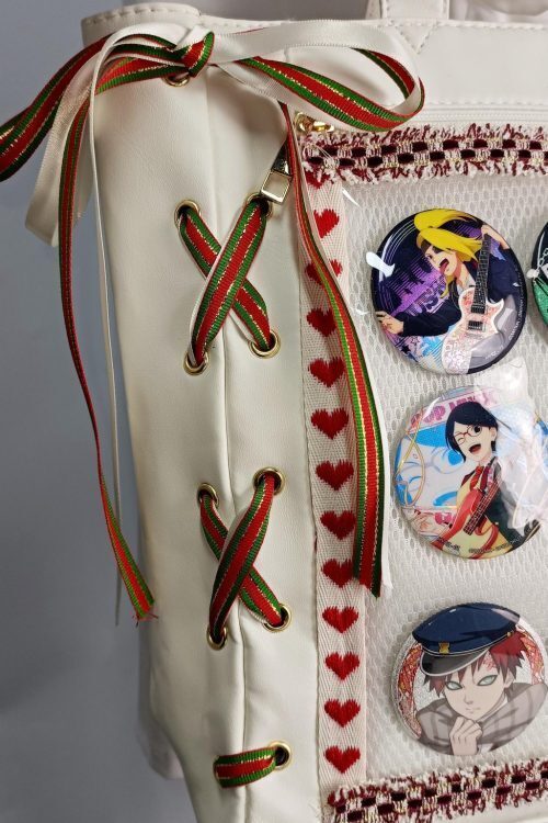 Ribbon Ita Shoulder Bag with Clear Window for Plushies and Pins