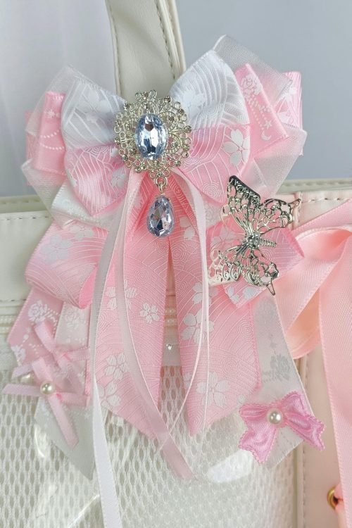Ribbon Ita Shoulder Bag with Clear Window for Plushies and Pins