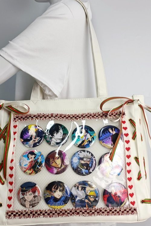Ribbon Ita Shoulder Bag with Clear Window for Plushies and Pins