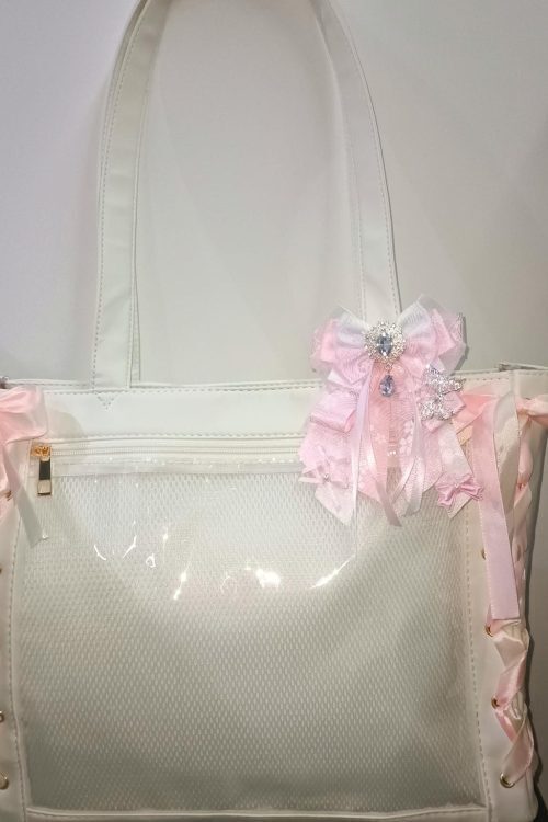 Ribbon Ita Shoulder Bag with Clear Window for Plushies and Pins
