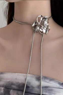 Rose Bolo Lariat Necklace