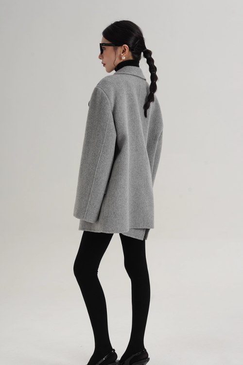 Rose Motif Wool Jacket / Cami Knit Dress