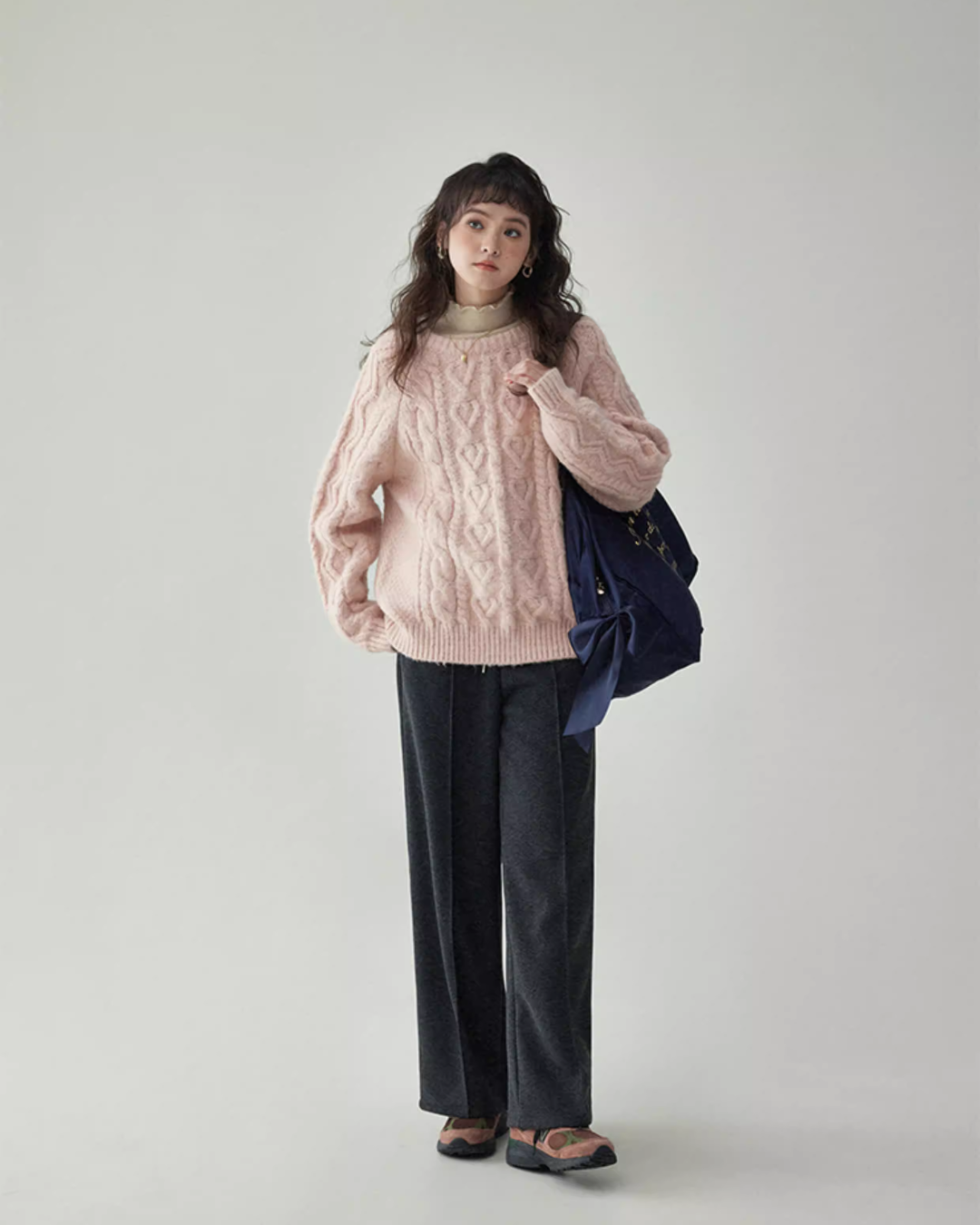 Round Neck Cable Knit Top Round Neck Cable Knit Top