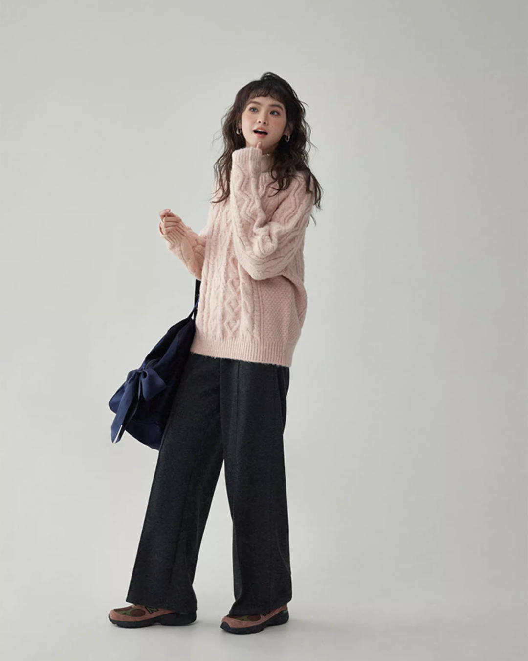 Round Neck Cable Knit Top Round Neck Cable Knit Top