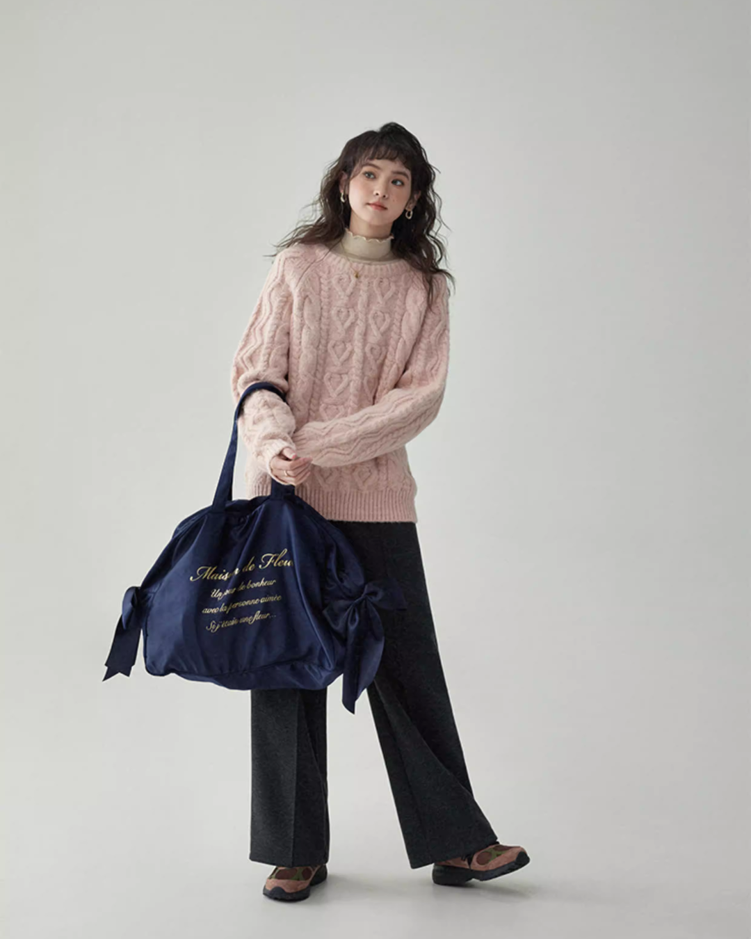 Round Neck Cable Knit Top Round Neck Cable Knit Top
