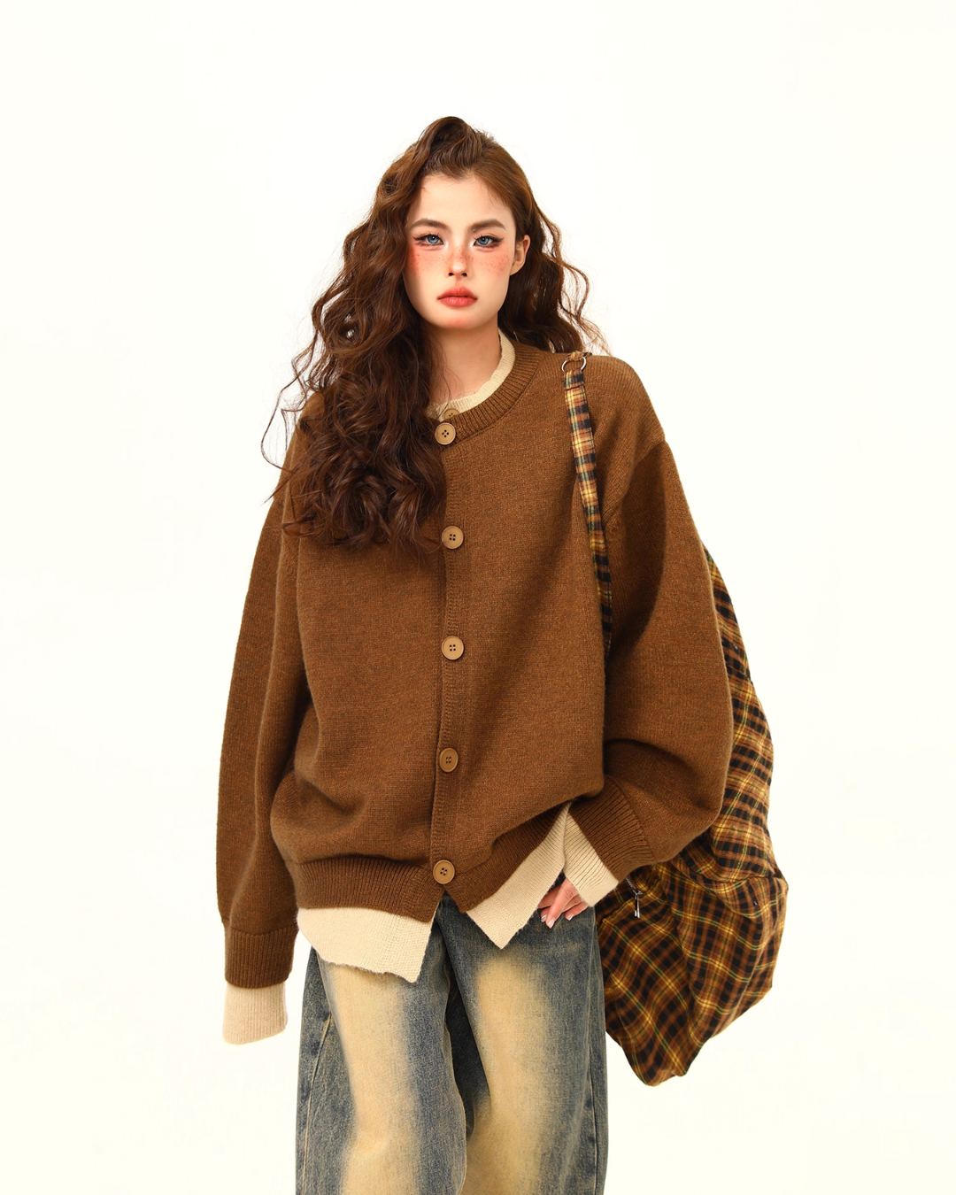 Round Neck Knit Cardigan Round Neck Knit Cardigan