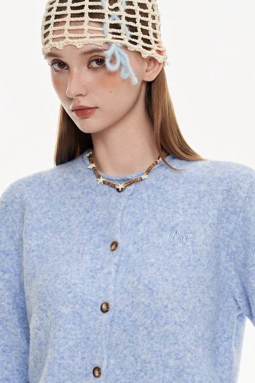 Round Neck Knit Cardigan