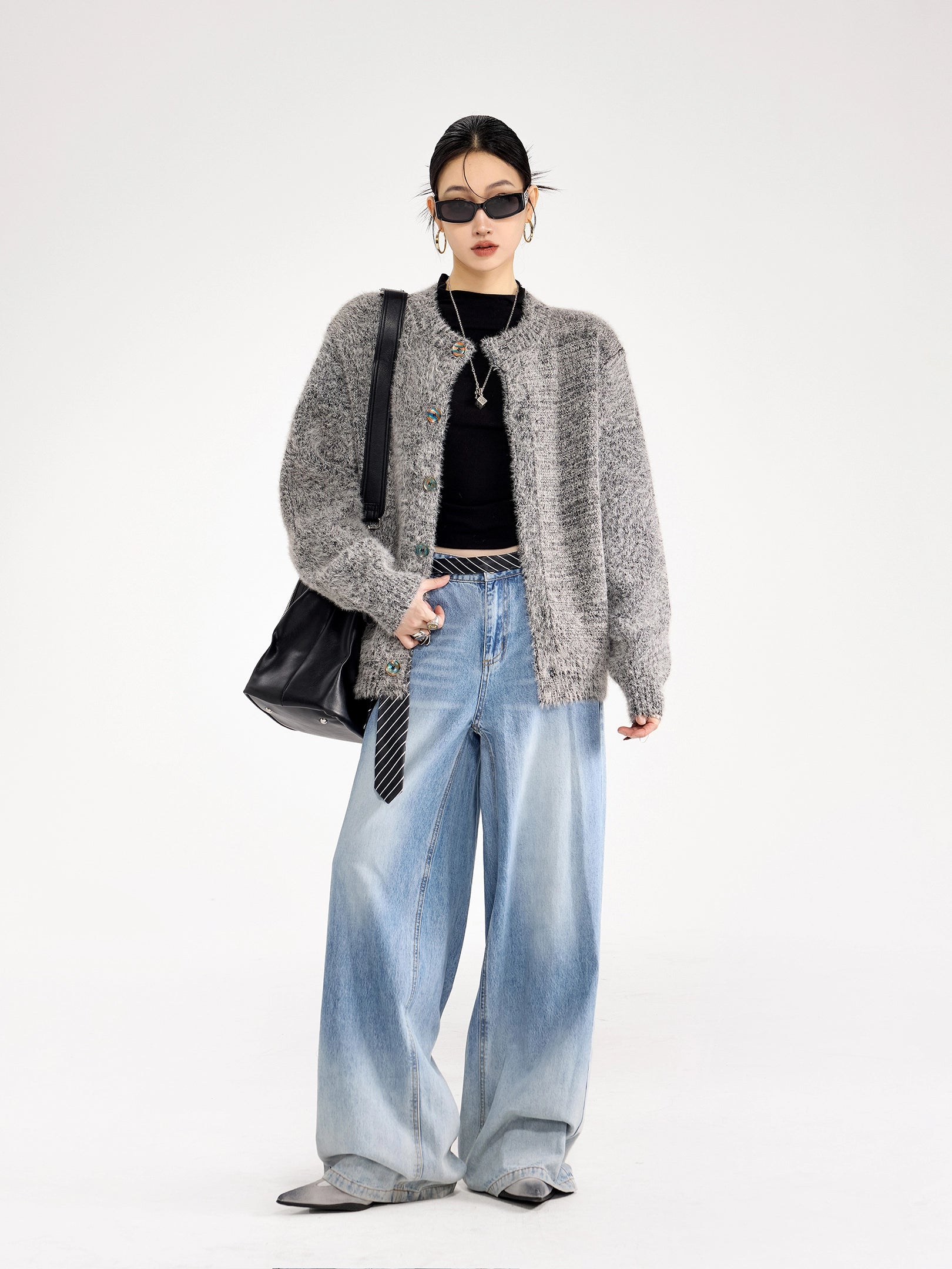 Round Neck Knit Cardigan Round Neck Knit Cardigan