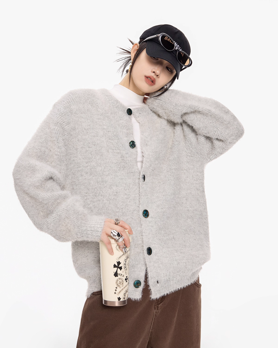 Round Neck Knit Cardigan Round Neck Knit Cardigan