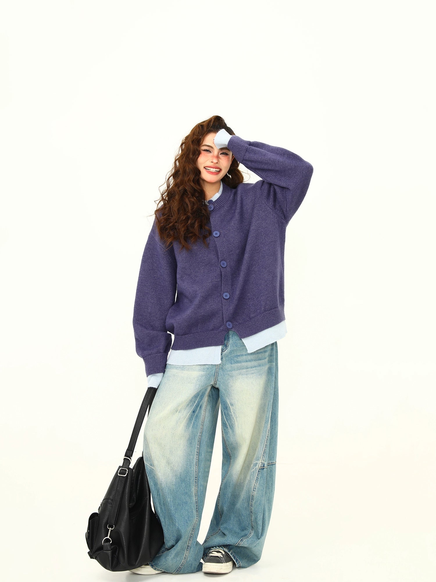 Round Neck Knit Cardigan Round Neck Knit Cardigan