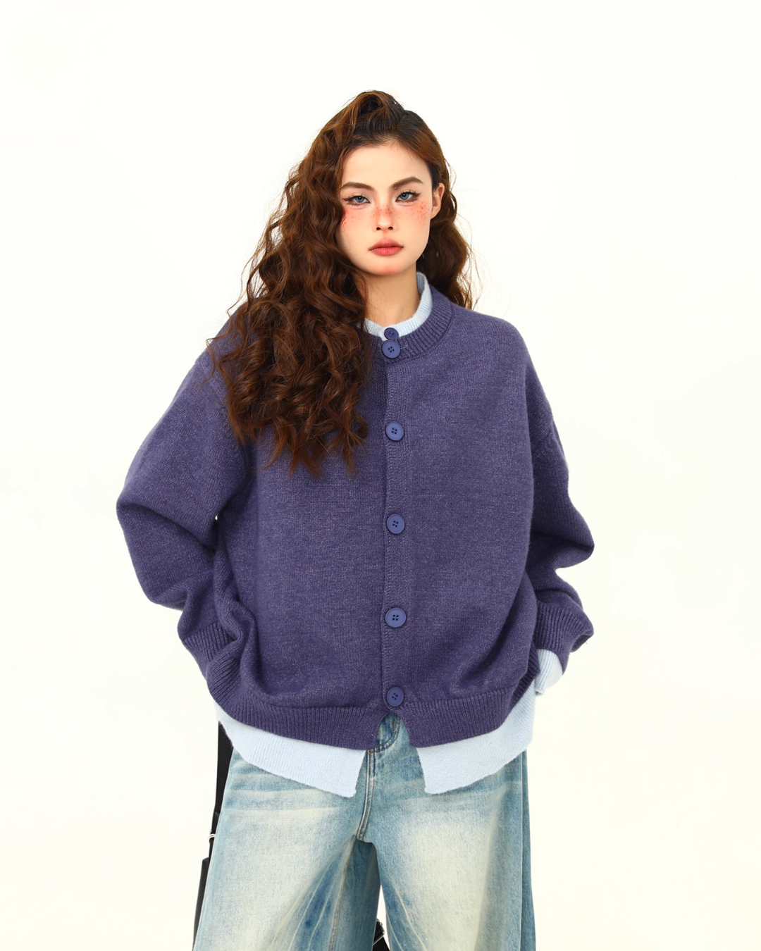 Round Neck Knit Cardigan Round Neck Knit Cardigan