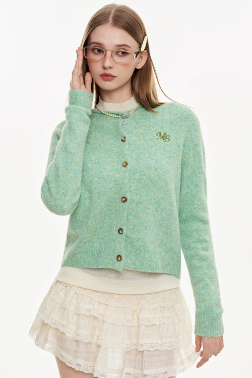 Round Neck Knit Cardigan