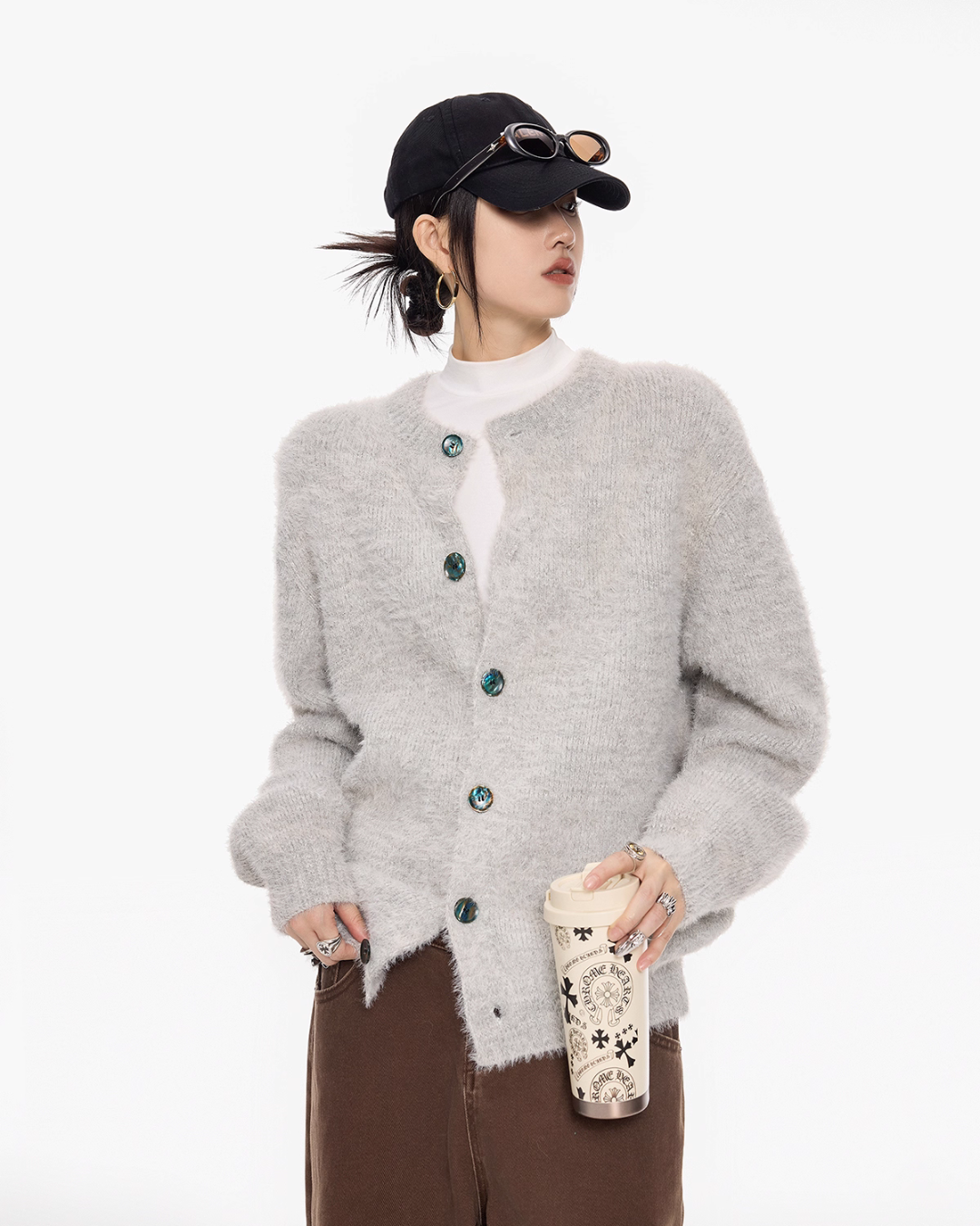 Round Neck Knit Cardigan Round Neck Knit Cardigan