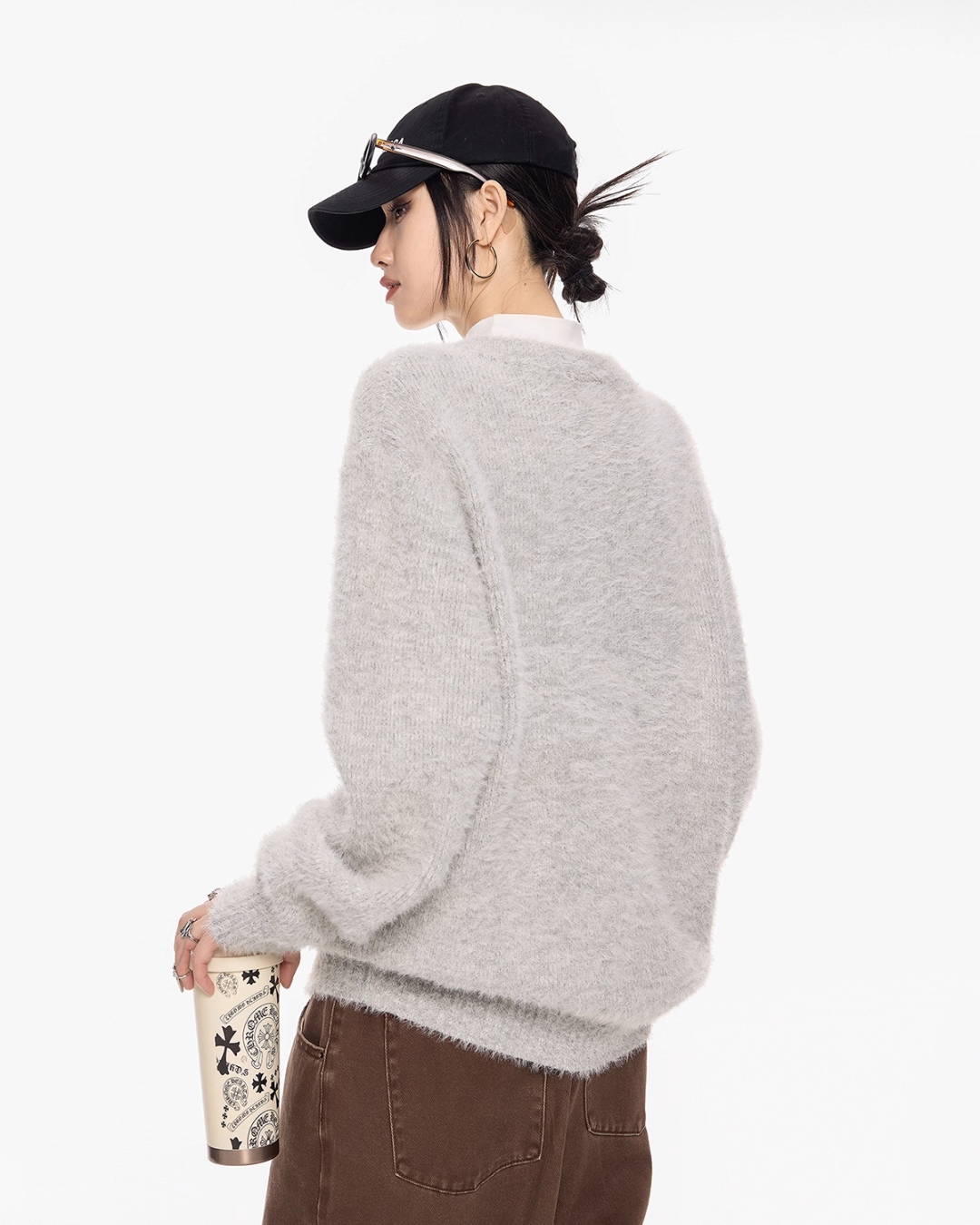 Round Neck Knit Cardigan Round Neck Knit Cardigan