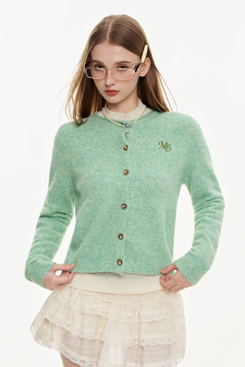 Round Neck Knit Cardigan